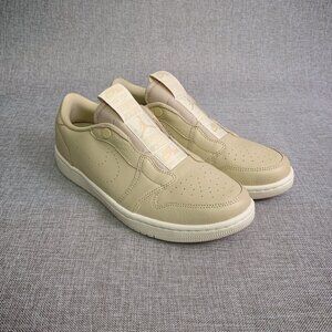 NIKE Jordan 1 Low Retro Slip Light Brown Leather Size 9.5 Sneakers NWT's